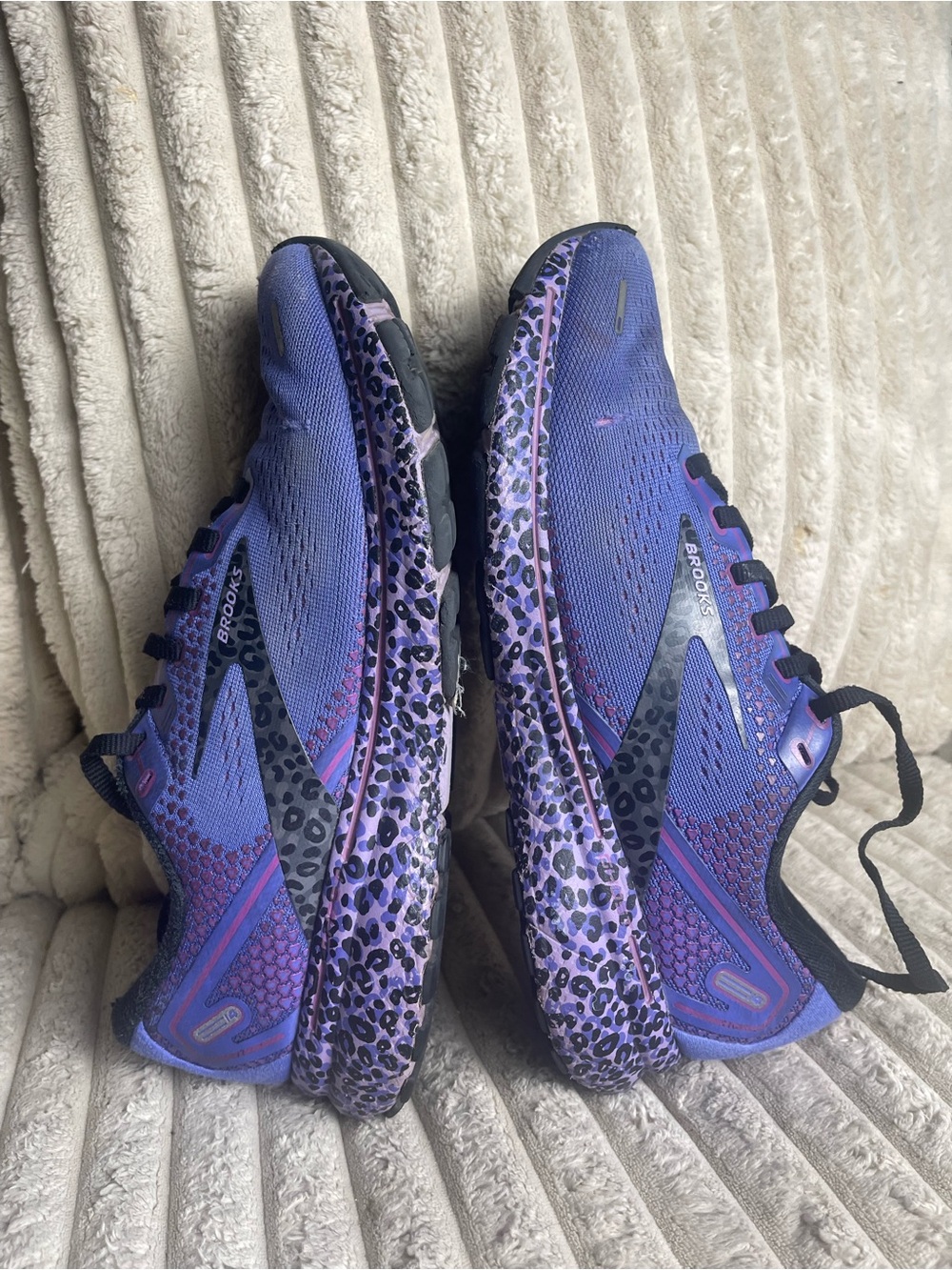 Brooks Ghost 14 Women's Size 9 Purple Cheetah Leopard Athletic Shoes - Picture 5 of 9